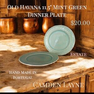 Old Havana Mint Green Plates- Set of 2